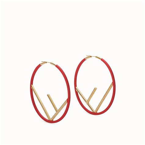 fendi earrings red|genuine fendi earrings.